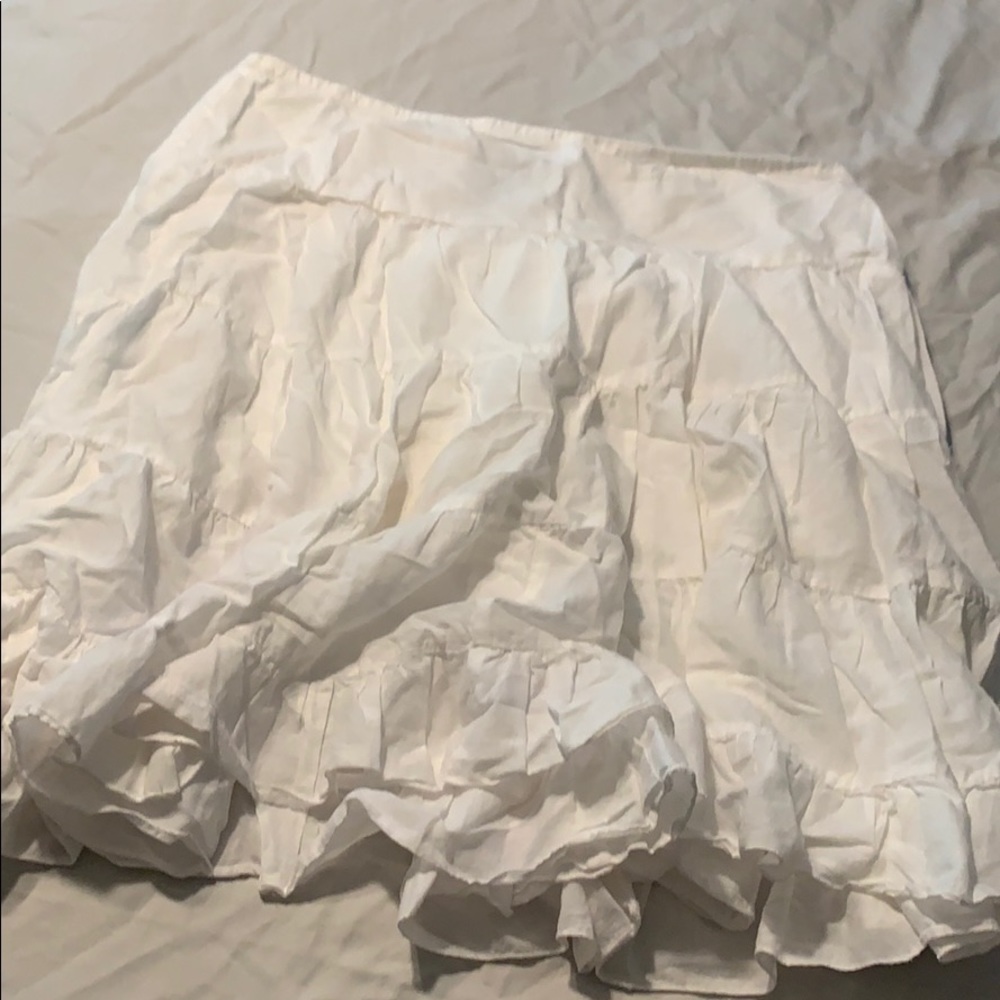 White Ruffled skirt
